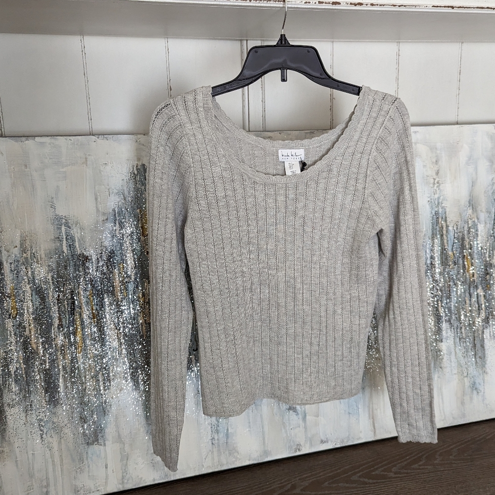 NWT Gray Nicole Miller Sweater